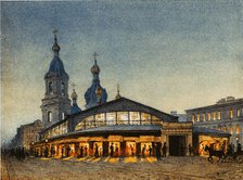 The Hay The Sennaya Square and the Saviour Church in Saint Petersburg. Artist: Lytkin, Anton Sergeevich (1840-1901)