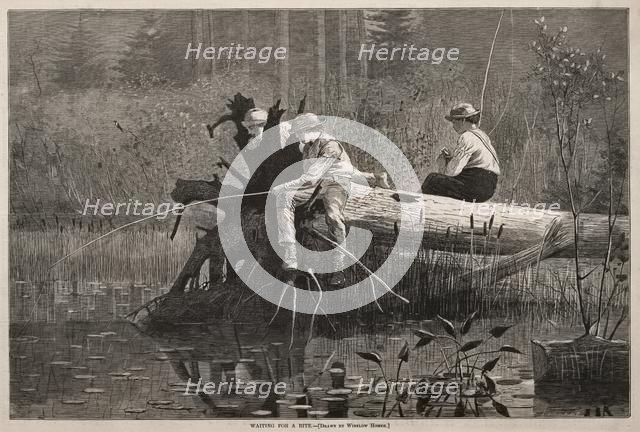 Waiting for a Bite, 1874. Creator: Winslow Homer (American, 1836-1910).
