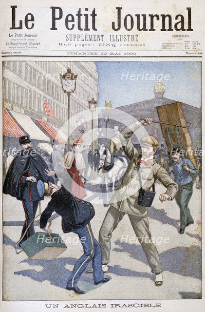 Irascible English tourist, Paris, 1900. Artist: Unknown