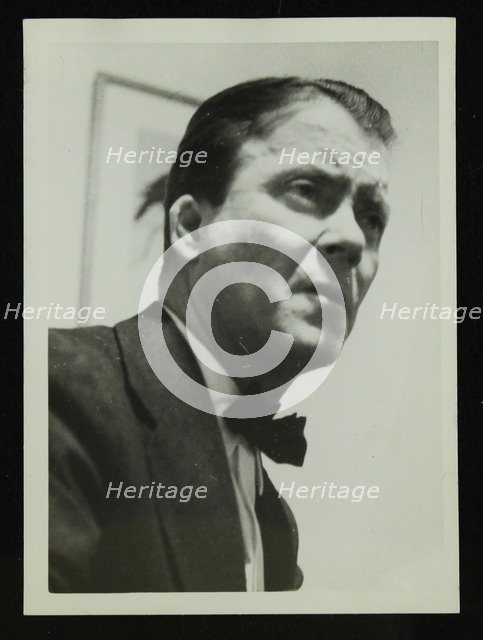 Portrait of American guitarist an banjo player Eddie Condon, 1950s. Artist: Denis Williams