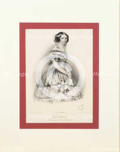 Portrait of Princess Hildegard of Bavaria (1825-1864), Duchess of Teschen, 1856. Creator: Dauthage, Adolf (1825-1883).