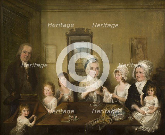 Portrait of the Latrobe family of Fulneck, c18th century. Creator: Elias Martin.
