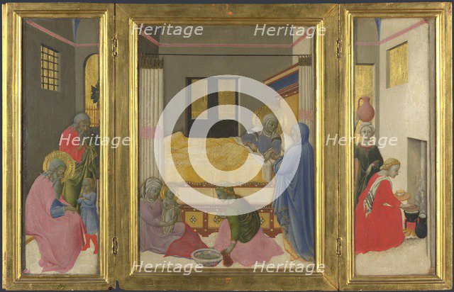 The Birth of the Virgin, c. 1440. Artist: Master of the Osservanza Triptych (active 1430-1480)