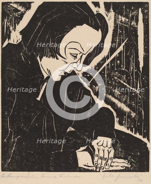 Die Komponistin Sonia Friedman (The Composer Sonia Friedman), 1920. Creator: Walter Gramatté.