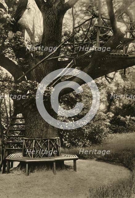 'Rustic Treatment. - Summer House in a Tree, an ideal Tea House', 1920. Creator: Unknown.