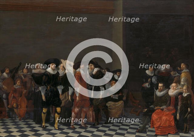 A Wedding Feast, Traditionally Called 'The Wedding of Adriaen Ploos van Amstel and Agnes van Bijler' Creator: Willem Cornelisz Duyster.