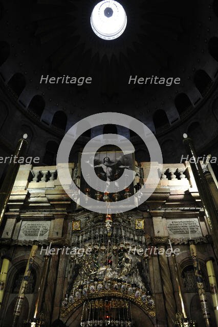 Aedicula, the tomb of Christ at The Holy Sepulchre, Jerusalem, Israel, 2014. Creator: LTL.