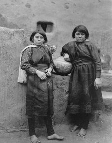 Zuni girls, c1903. Creator: Edward Sheriff Curtis.