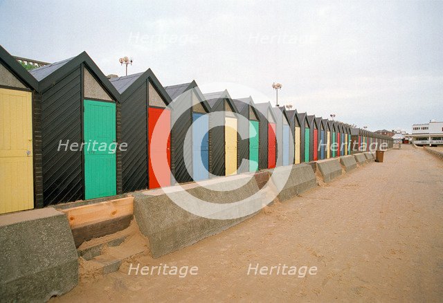 Beach huts, Lowestoft, Suffolk, 2000. Artist: P Williams
