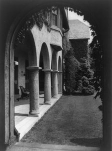 Allgates, the home of the Horatio Gates Lloyd family, side entrance to home, between 1918 and 1923. Creator: Frances Benjamin Johnston.