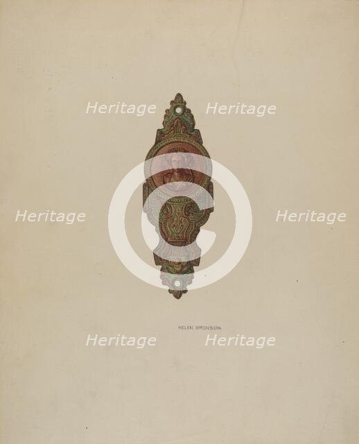 Drawer Pull, c. 1941. Creator: Helen Bronson.