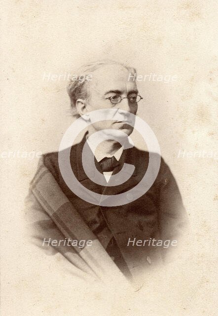 Portrait of the poet Fyodor Ivanovich Tyutchev (1803-1873), 1864. Creator: Deniere, Andrei (Heinrich-Johann) (1820-1892).