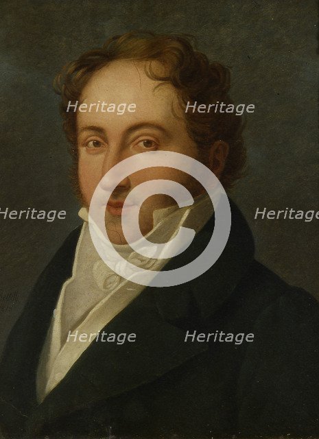 Portrait of the composer Gioachino Antonio Rossini (1792-1868), 1818.