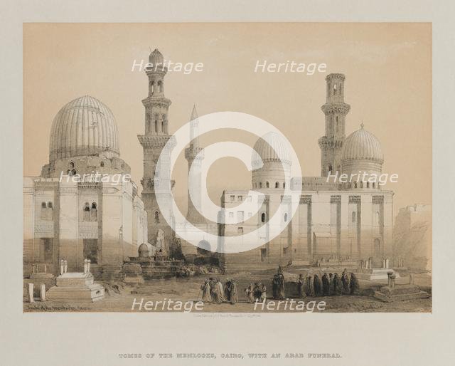 Egypt and Nubia, Volume III: Tomb of the Memlooks, Cairo, 1849. Creator: Louis Haghe (British, 1806-1885); F.G.Moon, 20 Threadneedle Street, London.