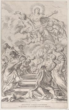 Plate 2: the Assumption of the Virgin, 1678. Creator: Giuseppe Maria Mitelli.