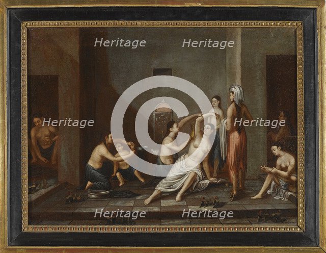 Ladies in the Hammam, 1741. Artist: Anonymous  
