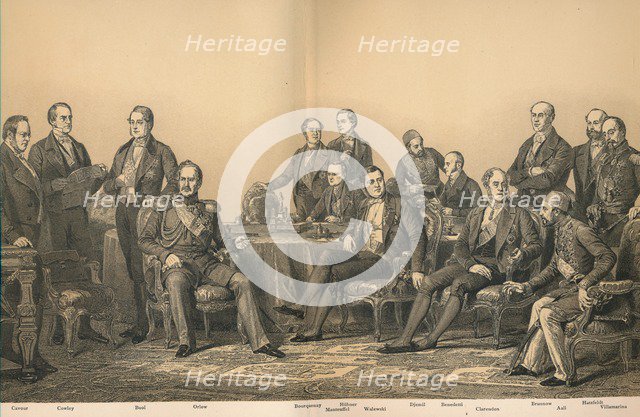 'The Congress of Paris in 1856', 1907. Artist: Auguste Blanchard.