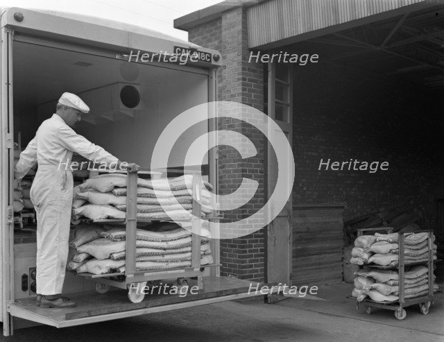 Loading area at the Danish Bacon company, Kilnhurst, South Yorkshire, 1968. Artist: Michael Walters