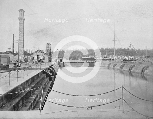 'Dry Dock at Esquimalt, British Columbia', c1897. Creator: Unknown.