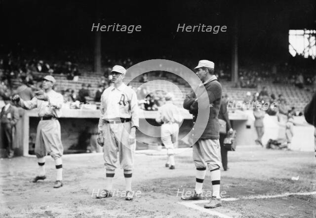 Eddie Plank & Chief Bender, Philadelphia, AL (baseball), 1911. Creator: Bain News Service.