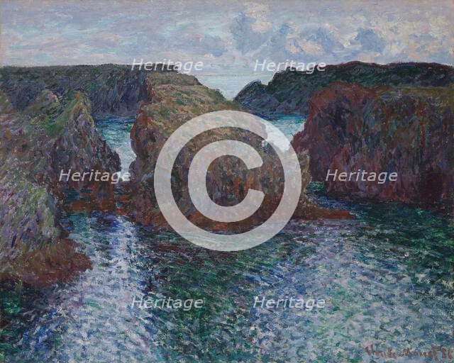 Rocks at Port-Goulphar, Belle-Île, 1886. Creator: Claude Monet.