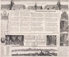 Plans of St Paul's Cathedral, London, 1658. Artist: Daniel King