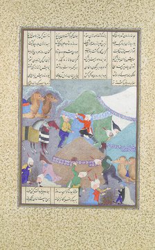 Isfandiyar's Sixth Course: He Comes Through the Snow, Folio 438r from the..., ca. 1525-30. Creator: 'Abd al-Vahhab.