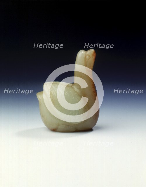 Jade goose, Song to Ming dynasty, 1200-1500. Artist: Unknown