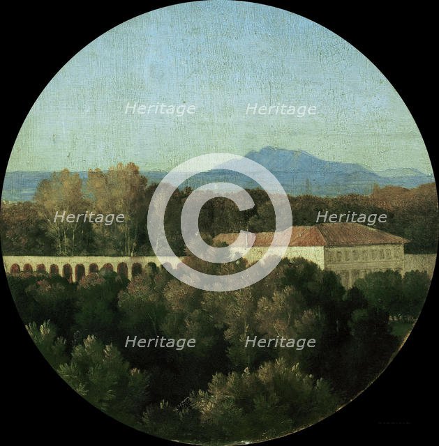 Roman landscape with acuaduct of the Villa Borghese, 1807. Creator: Ingres, Jean Auguste Dominique (1780-1867).