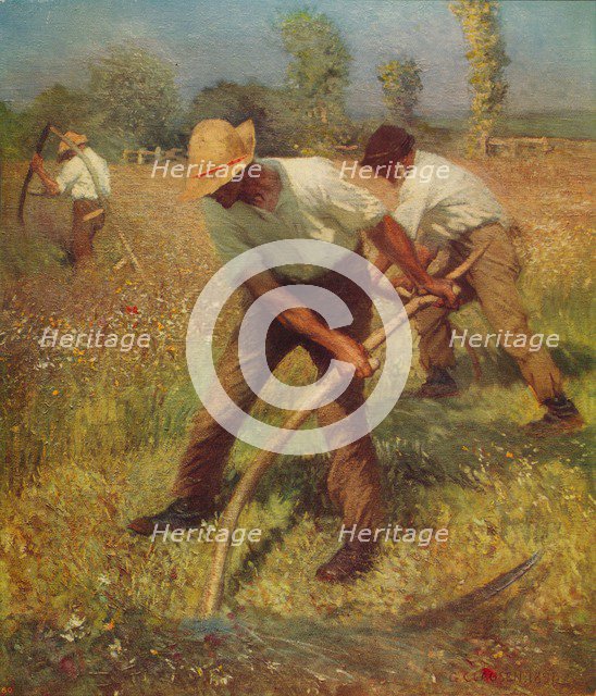 'The Mowers', c1891, (c1915). Artist: George Clausen.