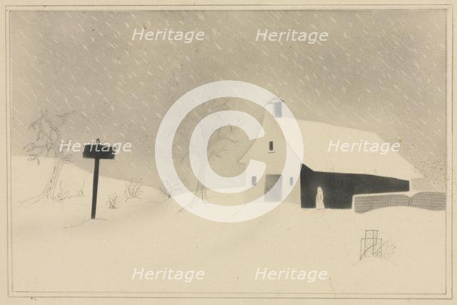 Snow Storm in Vermont. Creator: Mary Altha Nims (American, 1817-1907).