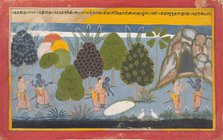 Rama and Lakshmana Search in Vain for Sita: Illustrated folio..., ca. 1680-90. Creator: Unknown.