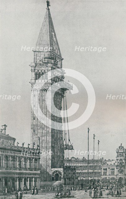 'Repairing the Campanile', 1746-1756, (1925). Creator: Canaletto.