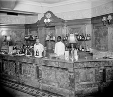 The marble 'Long Bar' in the Trocadero Restaurant, c1950. Artist: Unknown