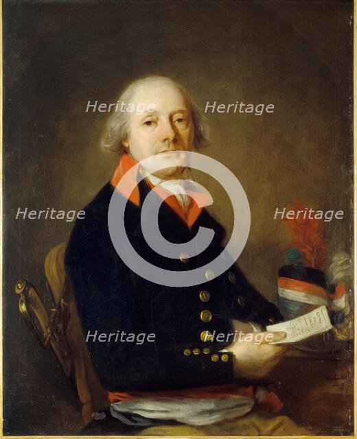 Portrait of commissioner of war in year IX, presumed to be Pascalis, 1802. Creators: Nicolas Raguenet, Jacques Wilbaut.