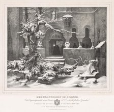 Churchyard with Snow, c. 1835. Creator: Andreas Borum (German, 1799-1853).
