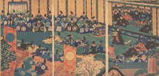 Meeting with foreign dignitaries, 1867 (Meiji 1). Creator: Hasegawa Sadanobu.