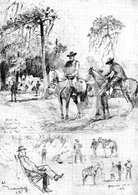 The Spanish-American War: scenes in camp at Tampa, where U.S troops have been assembling..., 1898. Creator: Unknown.