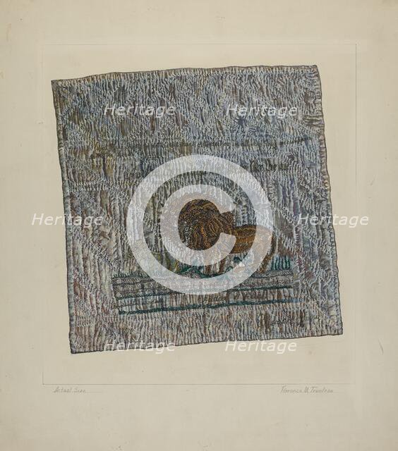 Quilt Block: "Audax et Fides", 1935/1942. Creator: Florence Truelson.