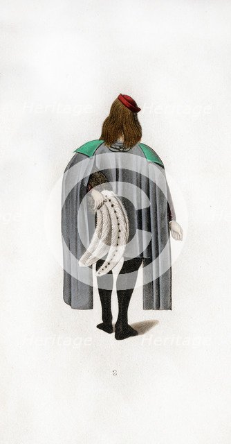 Male dress, c1480, (1843).Artist: Henry Shaw