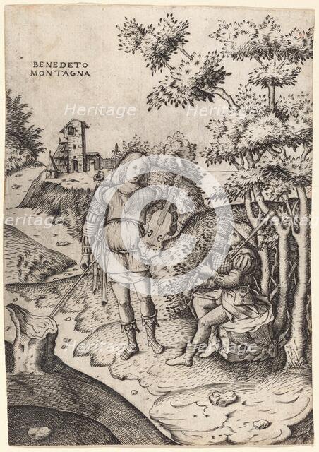 Apollo and Marsyas, c. 1515/1520. Creator: Benedetto Montagna.