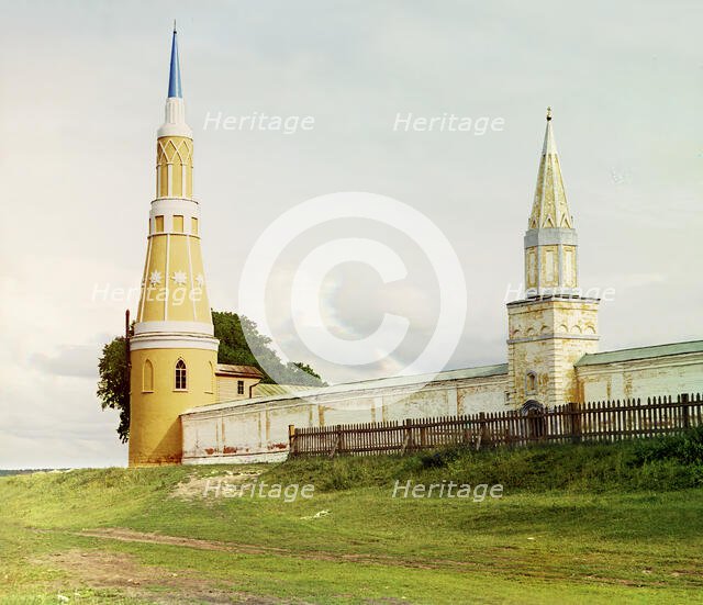 Corner tower of the Golutvin Monastery, Kolomna, 1912. Creator: Sergey Mikhaylovich Prokudin-Gorsky.