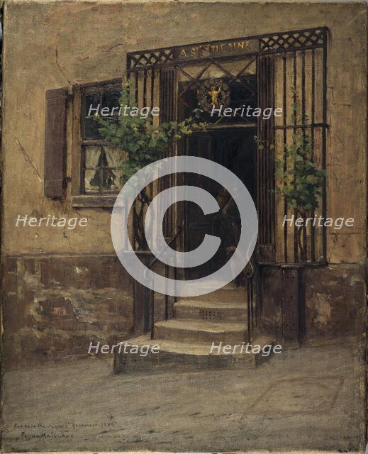 Inn with the ensign of Saint-Etienne, rue de la Montagne-Sainte-Genevieve, 1902. Creator: Fernand Maillaud.