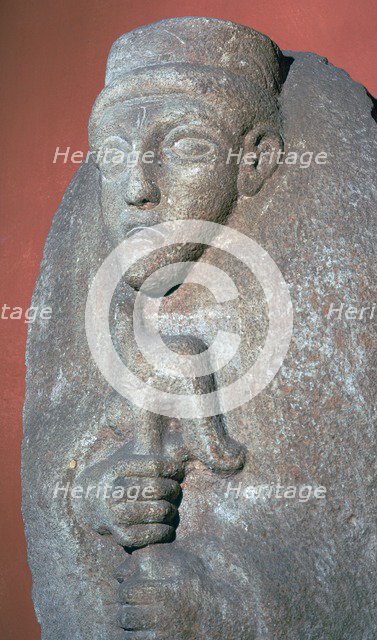 Detail of a Phoenician sarcophagus-lid, 5th century BC. Artist: Unknown