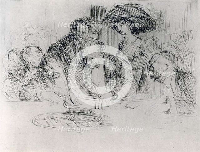 'At the Gambling Table', 1925.Artist: Jean Louis Forain