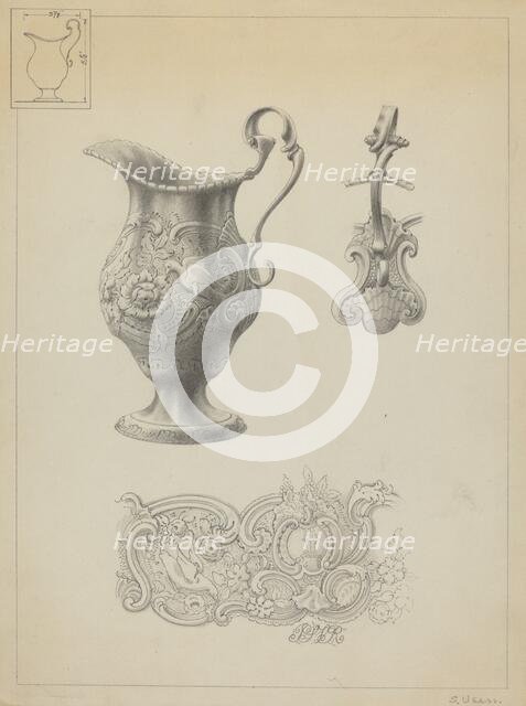 Silver Creamer, c. 1936. Creator: Simon Weiss.