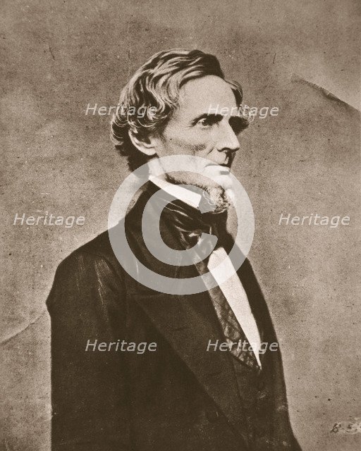 Jefferson Davis, President of the Confederate States of America, c1855-c1865. Artist: Unknown