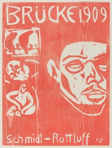 Cover of the Fourth Yearbook of the Artist Group the Brucke, 1909. Creator: Ernst Kirchner.