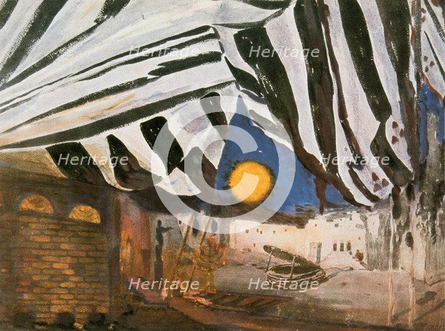 Set design for Oscar Wilde's Salome, late 19th/early 20th century. Artist: Leon Bakst