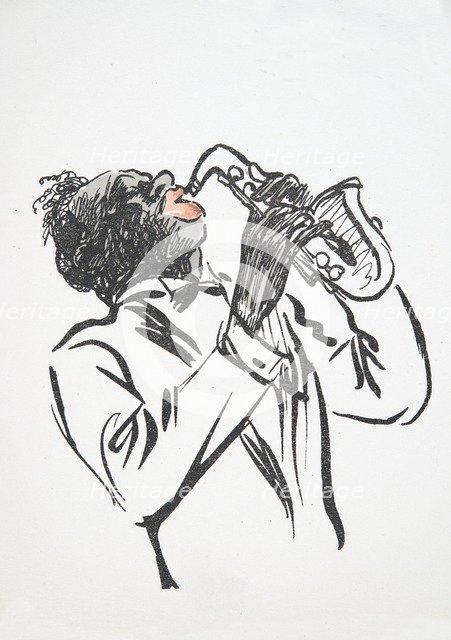 Saxophonist, from 'White Bottoms' pub. 1927.